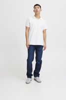 Lot de 2 polos BLEND Classic en coton pour homme, blanc/bleu, réf. 20718074-204240