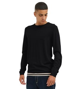 classique BLEND homme pull maille fine avec col rond pull en maille 20717260-194007 Noir