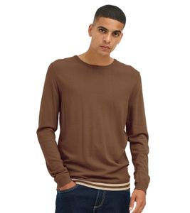 classique BLEND homme pull maille fine avec col rond pull en maille 20717260-181031 Marron