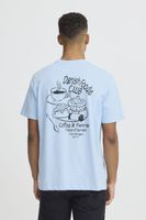 klassisches BLEND BHVagner Herren T-Shirt mit Logoprint Shirt 20718781-144121 Blau