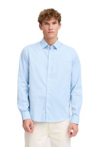 classic CASUAL FRIDAY CFGriffin men's business shirt with label detail long-sleeve shirt 20505437-144121 Blue