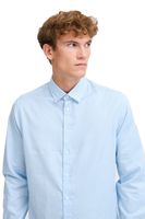 klassisches CASUAL FRIDAY CFGriffin Herren Business-Hemd mit Label-Detail Langarmhemd 20505437-144121 Blau