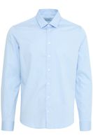klassisches CASUAL FRIDAY CFGriffin Herren Business-Hemd mit Label-Detail Langarmhemd 20505437-144121 Blau