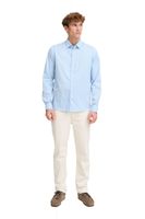 klassisches CASUAL FRIDAY CFGriffin Herren Business-Hemd mit Label-Detail Langarmhemd 20505437-144121 Blau