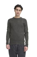 klassischer CASUAL FRIDAY CFHeine Herren Grobstrickpullover mit Label-Detail Strickpullover 20505605-50818 Grau