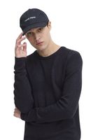 klassischer CASUAL FRIDAY CFHeine Herren Grobstrickpullover mit Label-Detail Strickpullover 20505605-194013 Blau