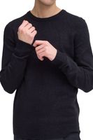 klassischer CASUAL FRIDAY CFHeine Herren Grobstrickpullover mit Label-Detail Strickpullover 20505605-194013 Blau