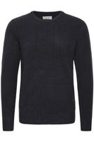 klassischer CASUAL FRIDAY CFHeine Herren Grobstrickpullover mit Label-Detail Strickpullover 20505605-194013 Blau