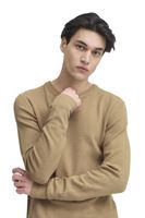 klassischer CASUAL FRIDAY CFHeine Herren Grobstrickpullover mit Label-Detail Strickpullover 20505605-1713121 Beige