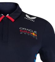 Polo da donna Oracle Red Bull Max Verstappen Racing 2024 Formula 1 F1 Team con loghi degli sponsor - Codice articolo: 701231017 001 Blu navy