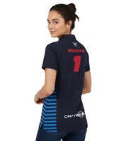 Polo da donna Oracle Red Bull Max Verstappen Racing 2024 Formula 1 F1 Team con loghi degli sponsor - Codice articolo: 701231017 001 Blu navy