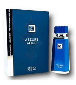 Modern FRENCH AVENUE Azzure Aoud Men's Eau de Parfum Oriental-Sweet Body Fragrance Perfume 100ml Blue