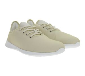 leichte GROUNDIES Barfußschuhe Balance 2.0 Damen Low-Top Mesh-Sneaker mit TrueSense Sohle Schnür-Schuhe GND-130259-03 Beige