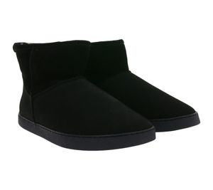 Stivaletti bassi da donna Groundies Cozy Boot in vera pelle con suola TrueSense GND-120236-01 neri