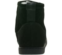 gefütterte GROUNDIES Barfußschuhe Cozy Boot Low Damen Echtleder Stiefelette mit TrueSense Sohle GND-120236-01 Schwarz