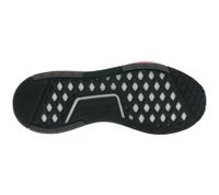 Sporty adidas NMD_V3 sneakers: sustainable running shoes for men and women with BOOST cushioning in orange/black, purple/black/green, or yellow/black