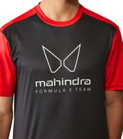 Sporty Formula E Mahindra Racing Men's Crew Neck T-Shirt, Sustainable Sports Jersey 701229002 001 Black/Red