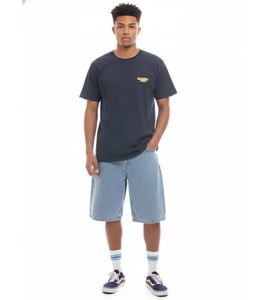 Pantaloncini in denim larghi da uomo HOMEBOY x-tra, modello a 5 tasche, in cotone, blu 01SH0379
