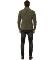 Pull élégant pour homme en maille jaune avec fentes tricotées aux manches, référence 13328