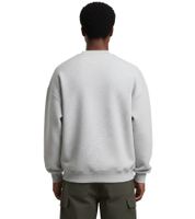 Schlichter Prohibited Herren Sweatshirt Baumwoll-Pullover Sweater Oversized PB0304 Grau