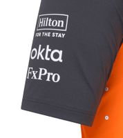 Polo enfant Formule 1 McLaren Lando Norris F1 Team avec logos des sponsors, manches courtes, orange, référence TJ5318