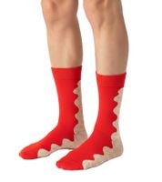3 paia di calzini da uomo Happy Socks "Time for Holiday" in cotone con stampa natalizia - Confezione regalo - Calzini per tutti i giorni in scatola regalo XTFH08-4300 Rosso/Nero