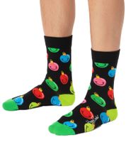 3 paia di calzini da uomo Happy Socks "Time for Holiday" in cotone con stampa natalizia - Confezione regalo - Calzini per tutti i giorni in scatola regalo XTFH08-4300 Rosso/Nero