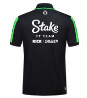 Colorful Stake Kick Sauber Formula 1 Team Kick 2024 Men's Polo Shirt, Formula 1 Summer Shirt with Cotton, 701232879 001, Black/Green