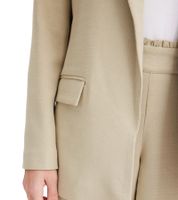 Blazer classique effet lin pour femme, doublure rayée, coupe ample, 968952 Noir ou 965058 Beige