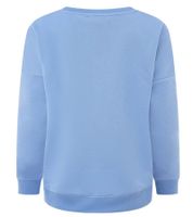 Comfortable ZWILLINGSHERZ Women's Sweatshirt "GOOD VIBES HAPPINESS" with V-Neck 46080 Beige or Blue