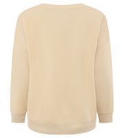 Comfortable ZWILLINGSHERZ Women's Sweatshirt "GOOD VIBES HAPPINESS" with V-Neck 46080 Beige or Blue