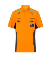 McLaren Formula 1 Oscar Piastri F1 Team Kids' Polo Shirt with Sponsor Logos, Short Sleeve, Sports Shirt TJ5319 Orange