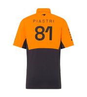 McLaren Formula 1 Oscar Piastri F1 Team Kids' Polo Shirt with Sponsor Logos, Short Sleeve, Sports Shirt TJ5319 Orange