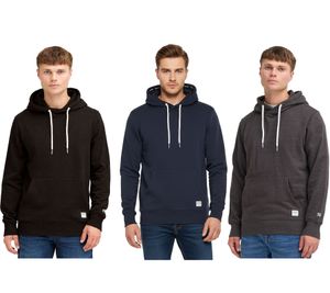 klassischer SOLID SDChap Herren Kapuzenpullover aus Sweat Hoodie 21301306ME-1940 in Schwarz, Blau oder Grau