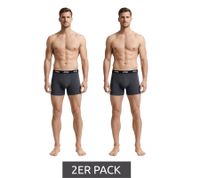 2er Pack Jeep Basic Boxer Herren Boxer-Shorts Baumwoll-Unterhose Unterwäsche I101545-001 Schwarz, Dunkelgrau oder Dunkelblau