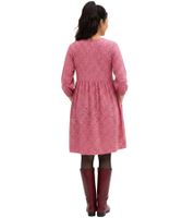 Women's Tunic Dress in Flowing Viscose, Casual Dress, 3/4 Sleeves, Pink, 905511
