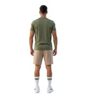 2-teiliges ON THAT ASS Bolt Herren Sport-Set Performance Set Gym Outfit mit T-Shirt & Shorts Grün/Beige 