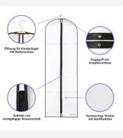Custodia porta abiti traspirante Luk-Aves per abiti da sposa, 180 cm, bianca