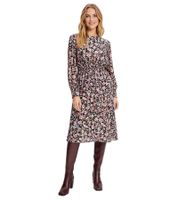 Minivestido de gasa Summery para mujer con estampado floral, tallas grandes 917915 Negro/Multicolor