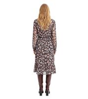 Minivestido de gasa Summery para mujer con estampado floral, tallas grandes 917915 Negro/Multicolor