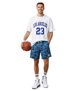 Short de sport confortable SCOTCH & SODA pour homme, bermuda en mesh, short de fitness SSSP25M266619 012, noir/bleu/pétrole