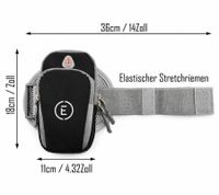 Echelon Lime Sports Armband Phone Case with Headphone Opening, Jogging Armband Phone Case, Black