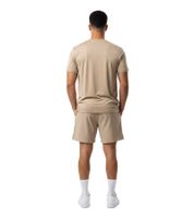2-Piece ON THAT ASS Reno Men's Sports Set Performance Set Gym Outfit with T-Shirt & Shorts Beige