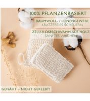 4er Pack Saugstarker Swuper Spülschwamm nachhaltiger Schwamm Putzmittel aus Luffa oder Baumwolle Beige/Weiß