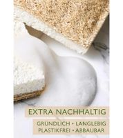 4er Pack Saugstarker Swuper Spülschwamm nachhaltiger Schwamm Putzmittel aus Luffa oder Baumwolle Beige/Weiß