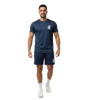 2-piece ON THAT ASS Reno Men's Sport Set Performance Set Gym Outfit with T-Shirt & Shorts Navy