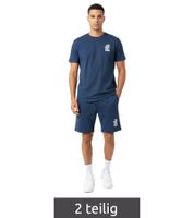 Ensemble de sport 2 pièces ON THAT ASS Brooklyn pour homme : T-shirt et short bleu marine