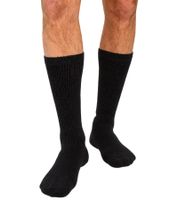 3 Paar kreislauffreundliche SOCKSWEAR Diabetiker-Socken Damen und Herren Baumwoll-Strümpfe mit Komfortbund Schwarz