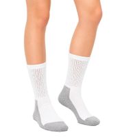 3 Paar kreislauffreundliche SOCKSWEAR Diabetiker-Socken Damen und Herren Baumwoll-Strümpfe mit Komfortbund Weiß/Grau