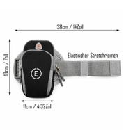 Brassard de sport Echelon Lime pour téléphone avec ouverture pour écouteurs, brassard de jogging, étui pour téléphone, tour de poignet jusqu'à 30 cm, rose, bleu, gris ou noir